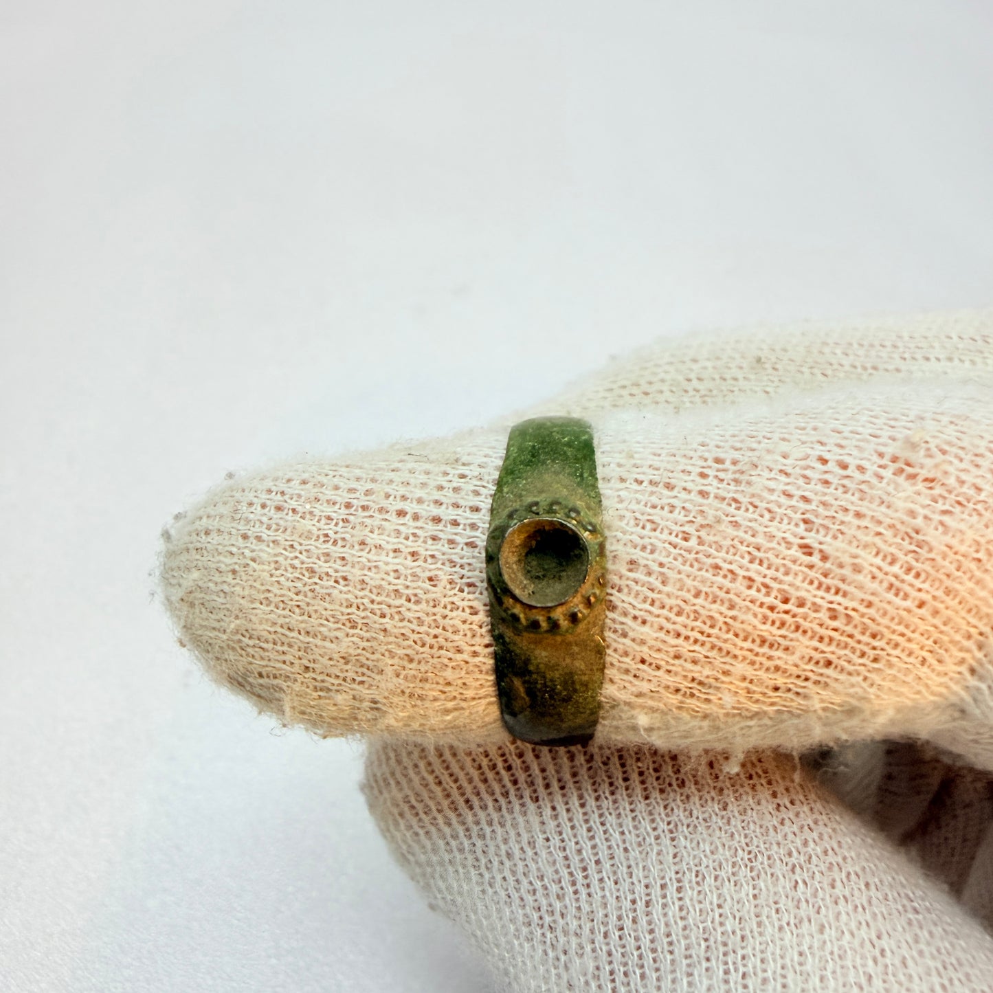 Antique Ancient Bronze Ring. Missing Stone