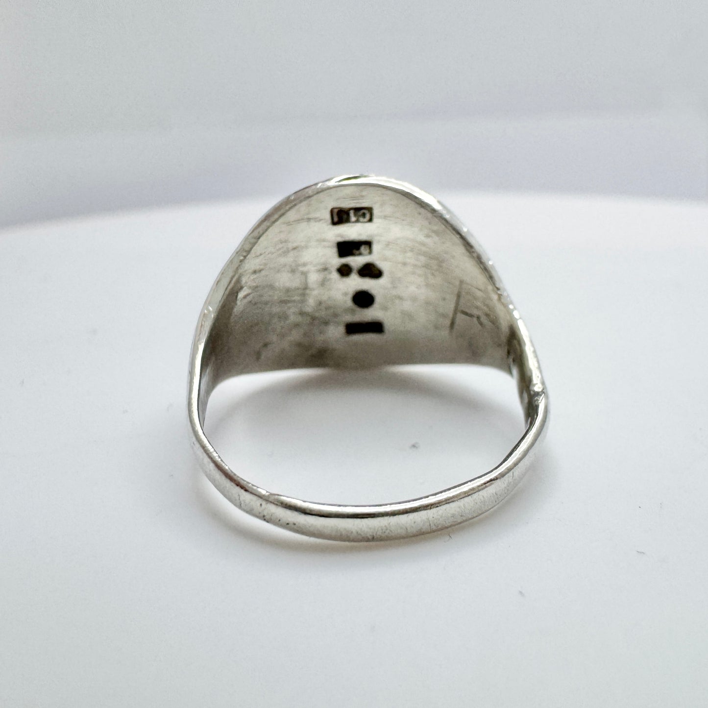 Hans Strömdahl, Sweden 1977. Vintage Sterling Silver Viking Copy Ring.