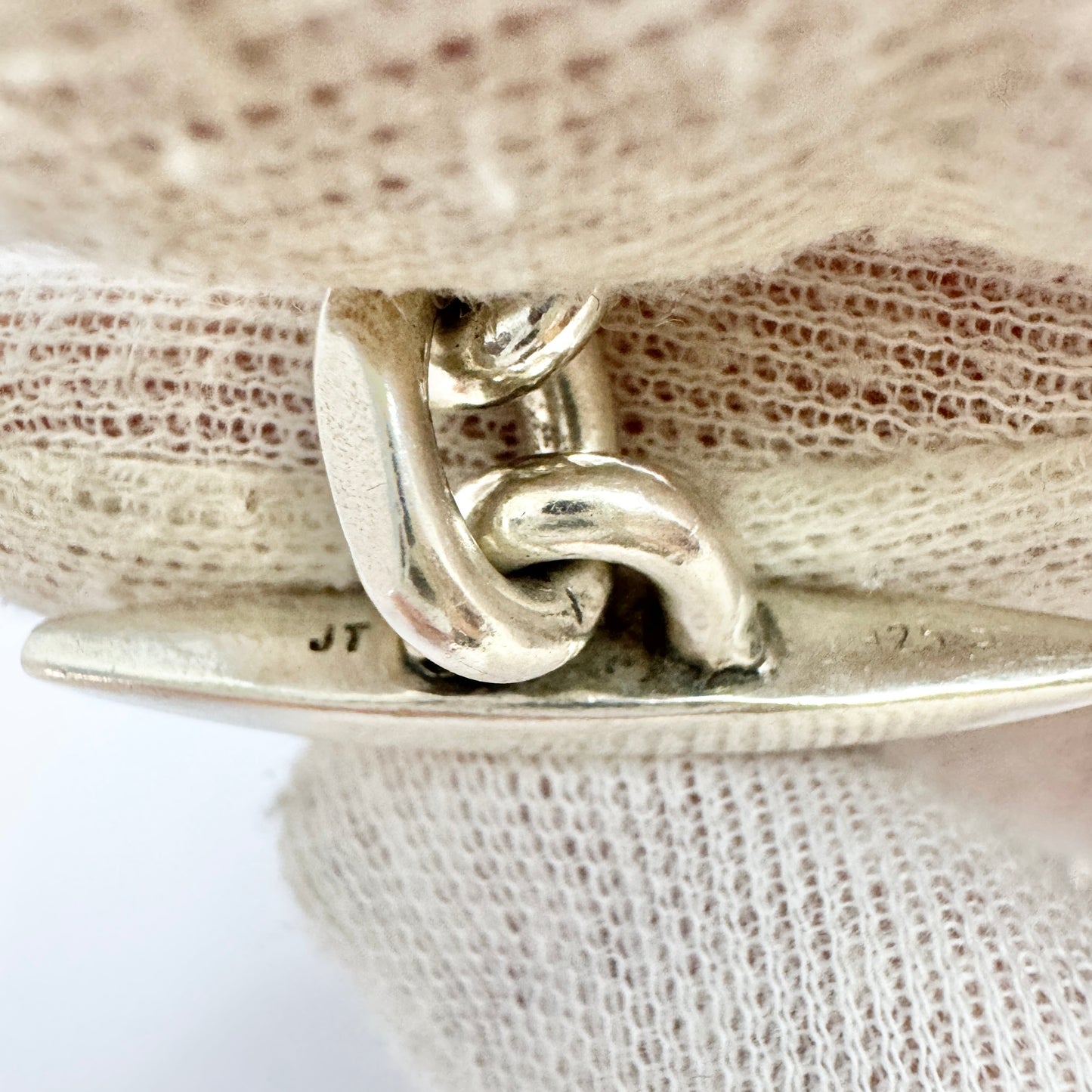 Johs. Torlyk, Denmark 1960s. Chunky Vintage Sterling Silver Charm Bracelet.