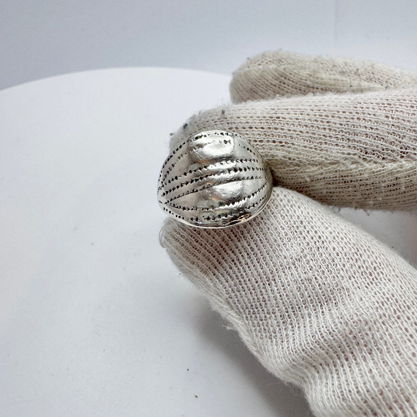 Hans Strömdahl, Sweden 1977. Vintage Sterling Silver Viking Copy Ring.