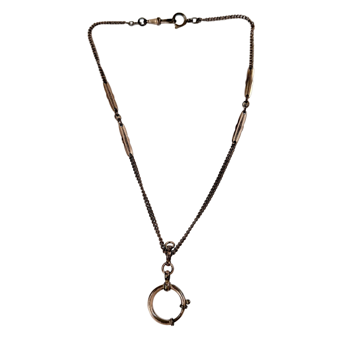 Antique Gold Doublé Watch Chain in Necklace Length.