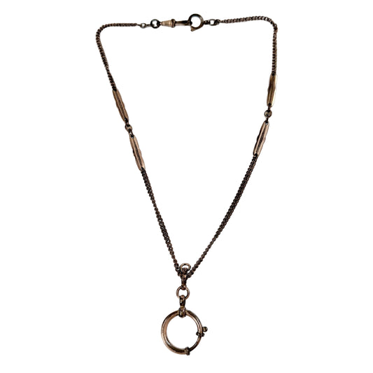 Antique Gold Doublé Watch Chain in Necklace Length.
