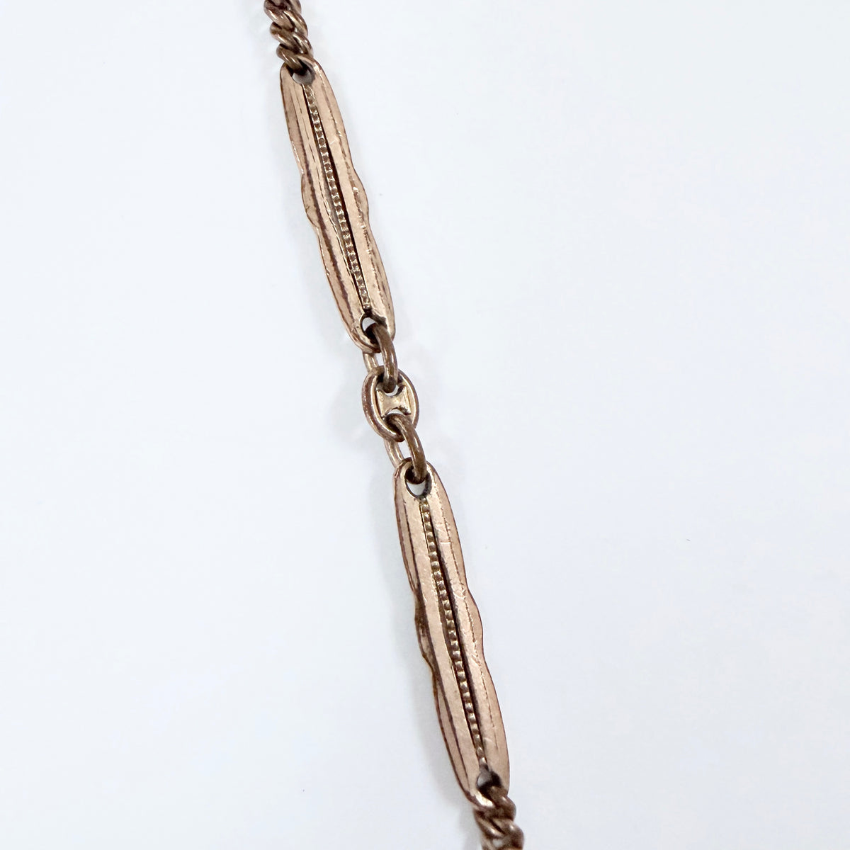 Antique Gold Doublé Watch Chain in Necklace Length.