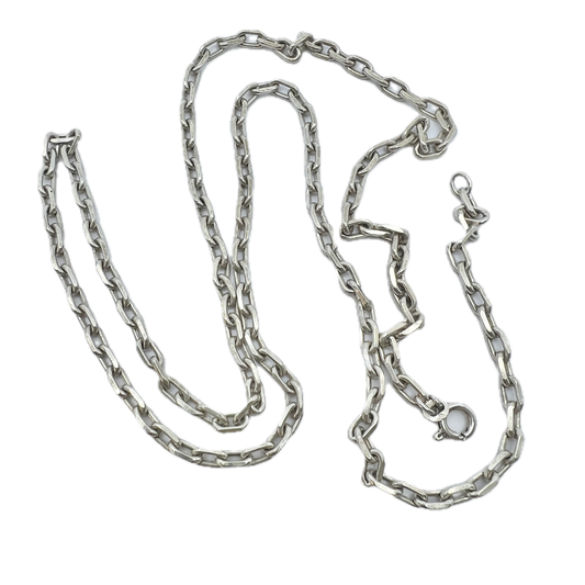 Vicenza, Italy. Vintage 27 inch Solid Silver Chain Necklace.