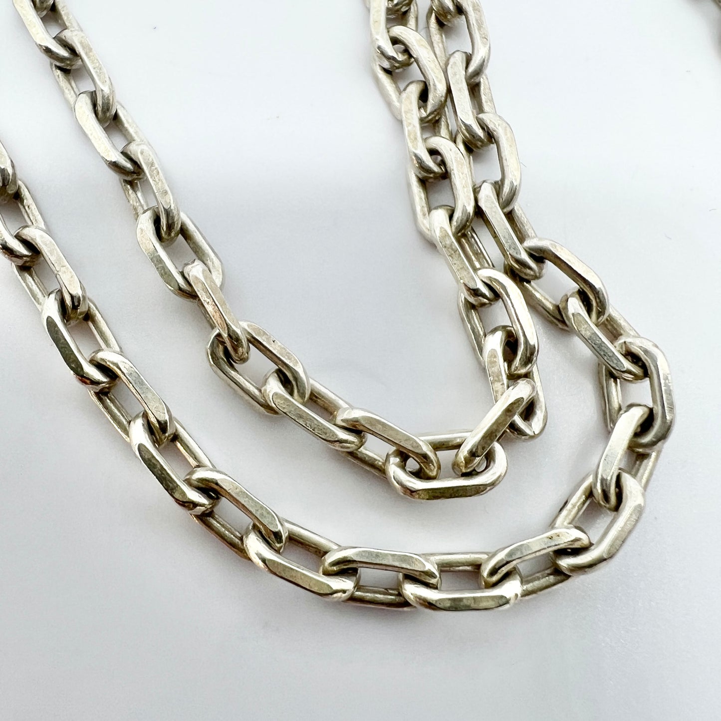 Vicenza, Italy. Vintage 27 inch Solid Silver Chain Necklace.