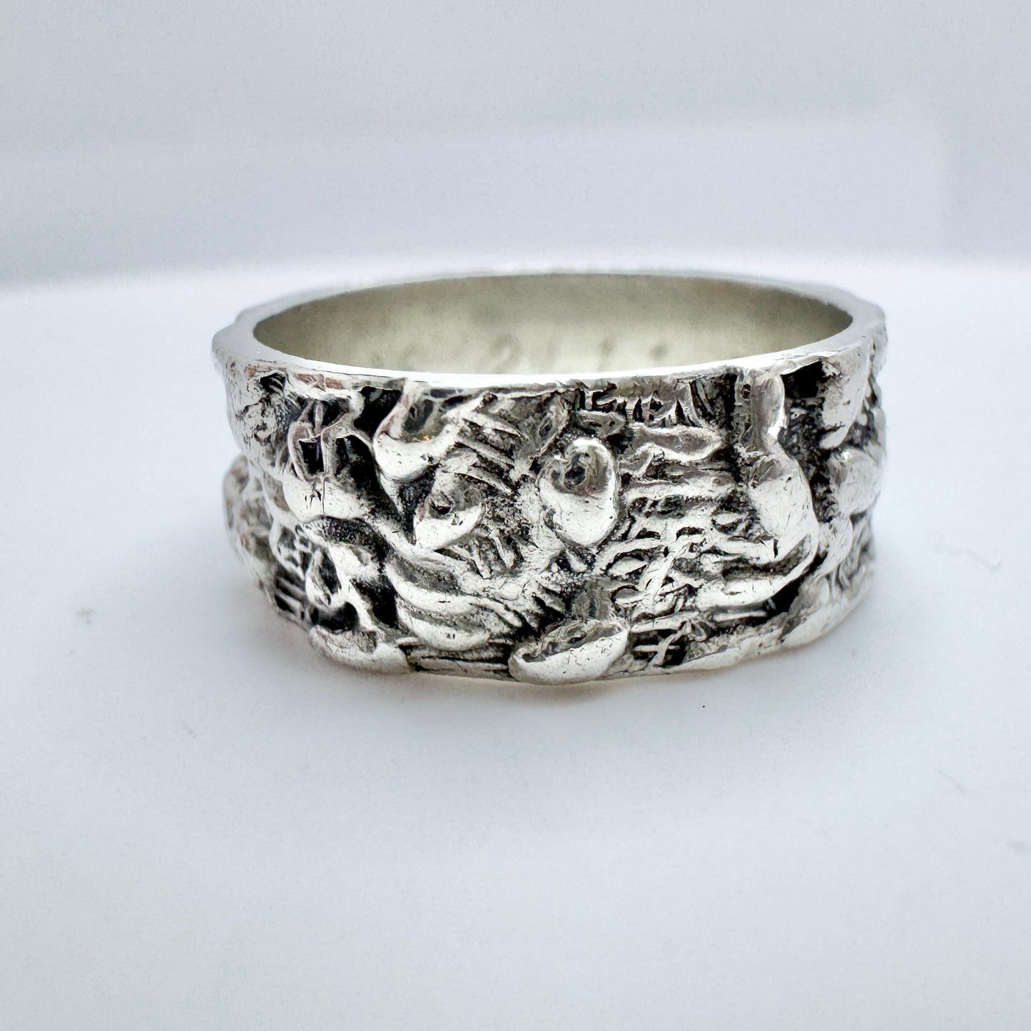 Finland 1977. Vintage Sterling Silver Unisex Band Ring.