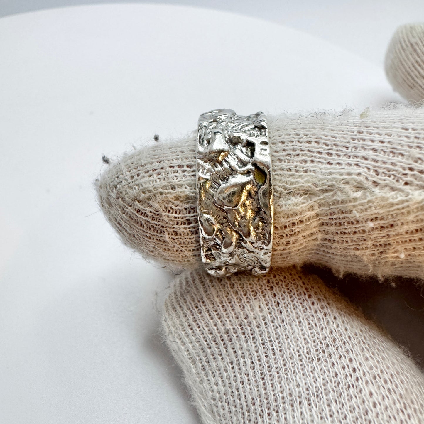 Finland 1977. Vintage Sterling Silver Unisex Band Ring.