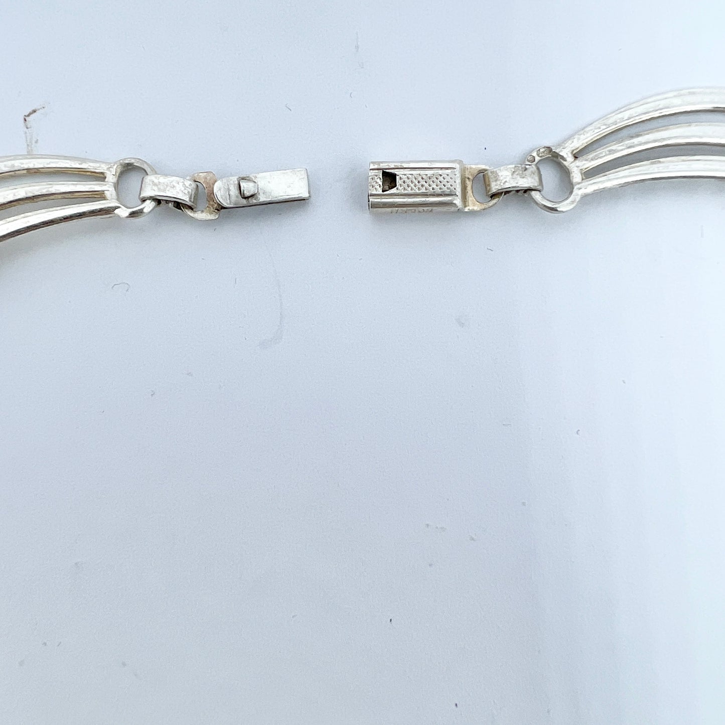 Maker KH Vintage 1950-60s Solid Silver Necklace.