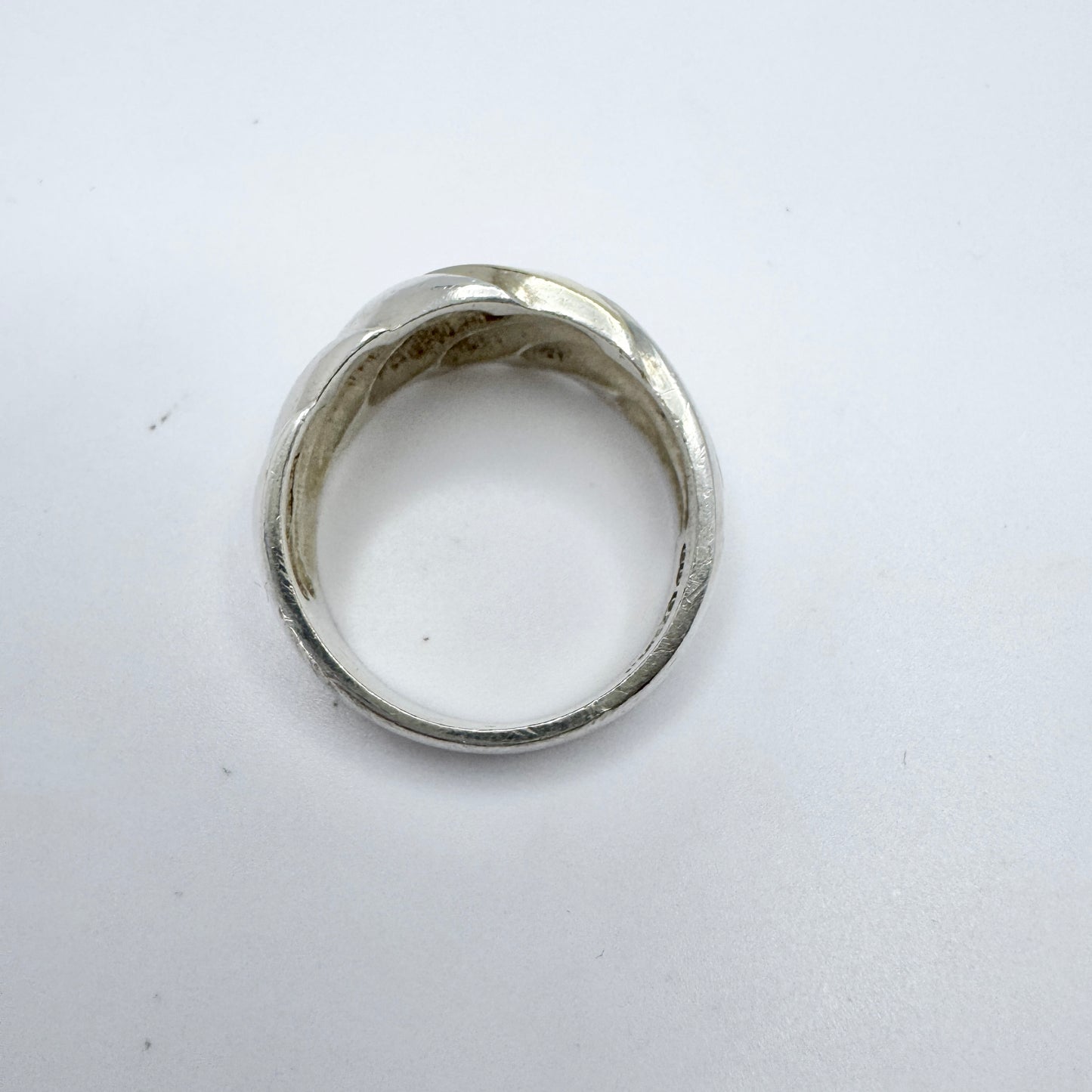 Vintage 1980s Sterling Silver 14k Gold Ring.
