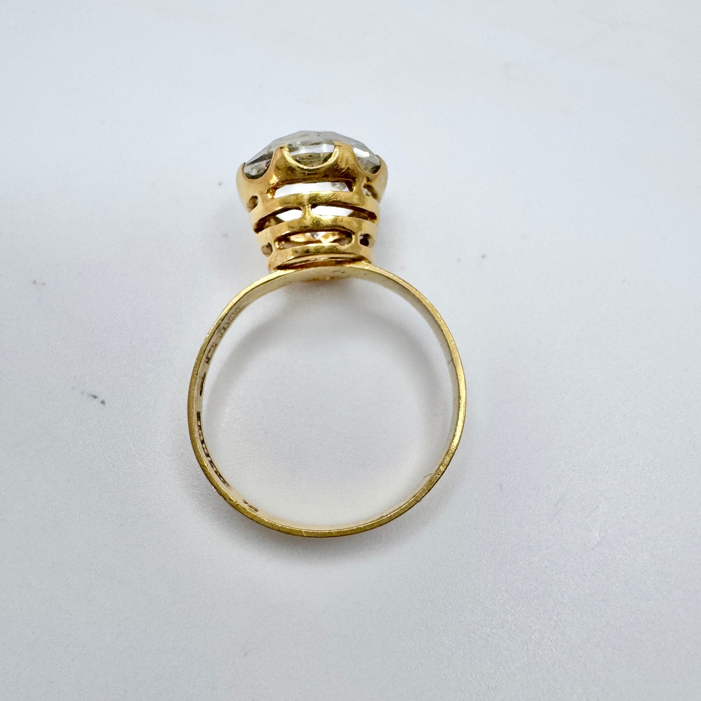 Bengt Hallberg, Sweden 1969. Vintage 18k Gold Rock Crystal Ring
