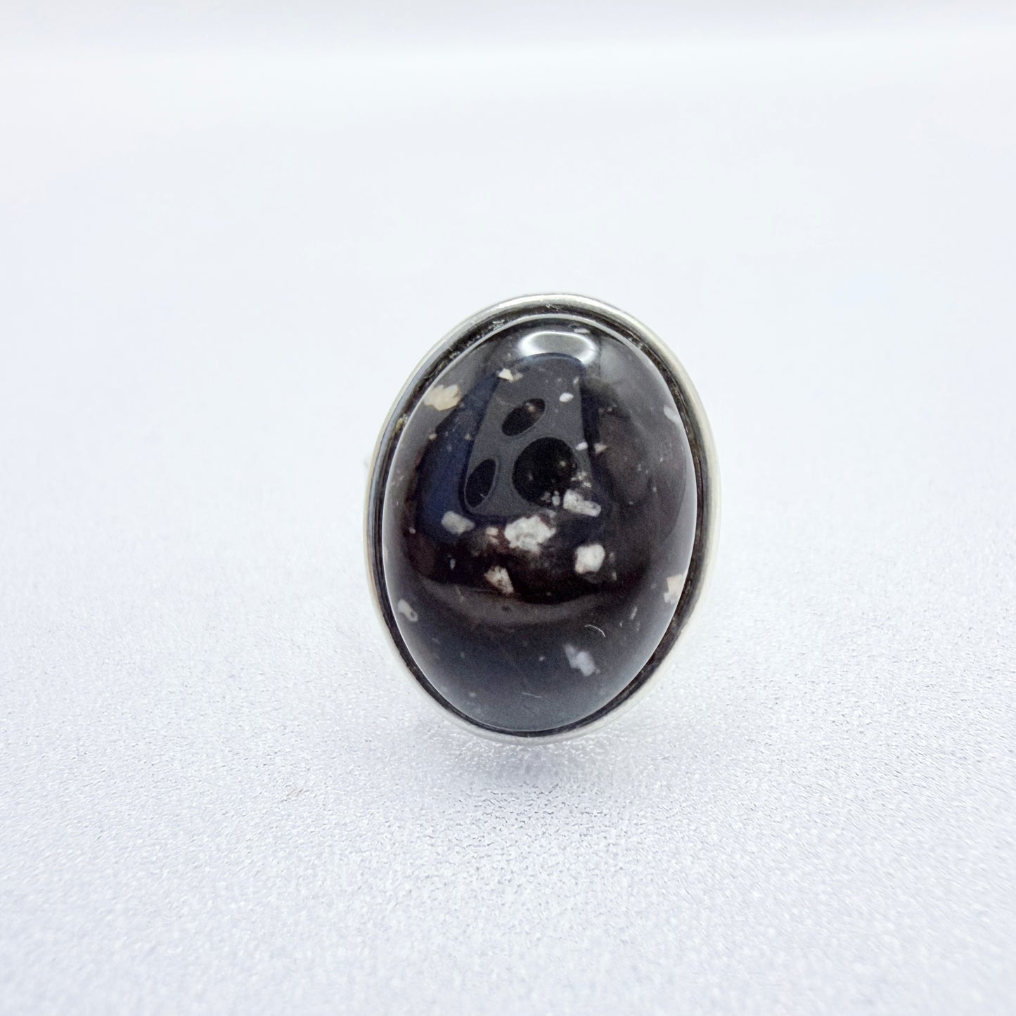 Vintage Sterling Silver Porphyry Ring.