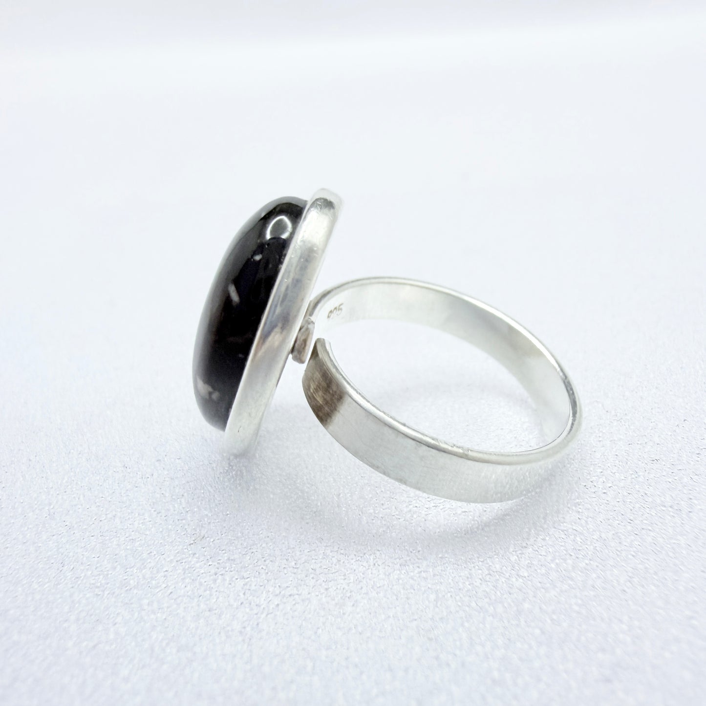 Vintage Sterling Silver Porphyry Ring.