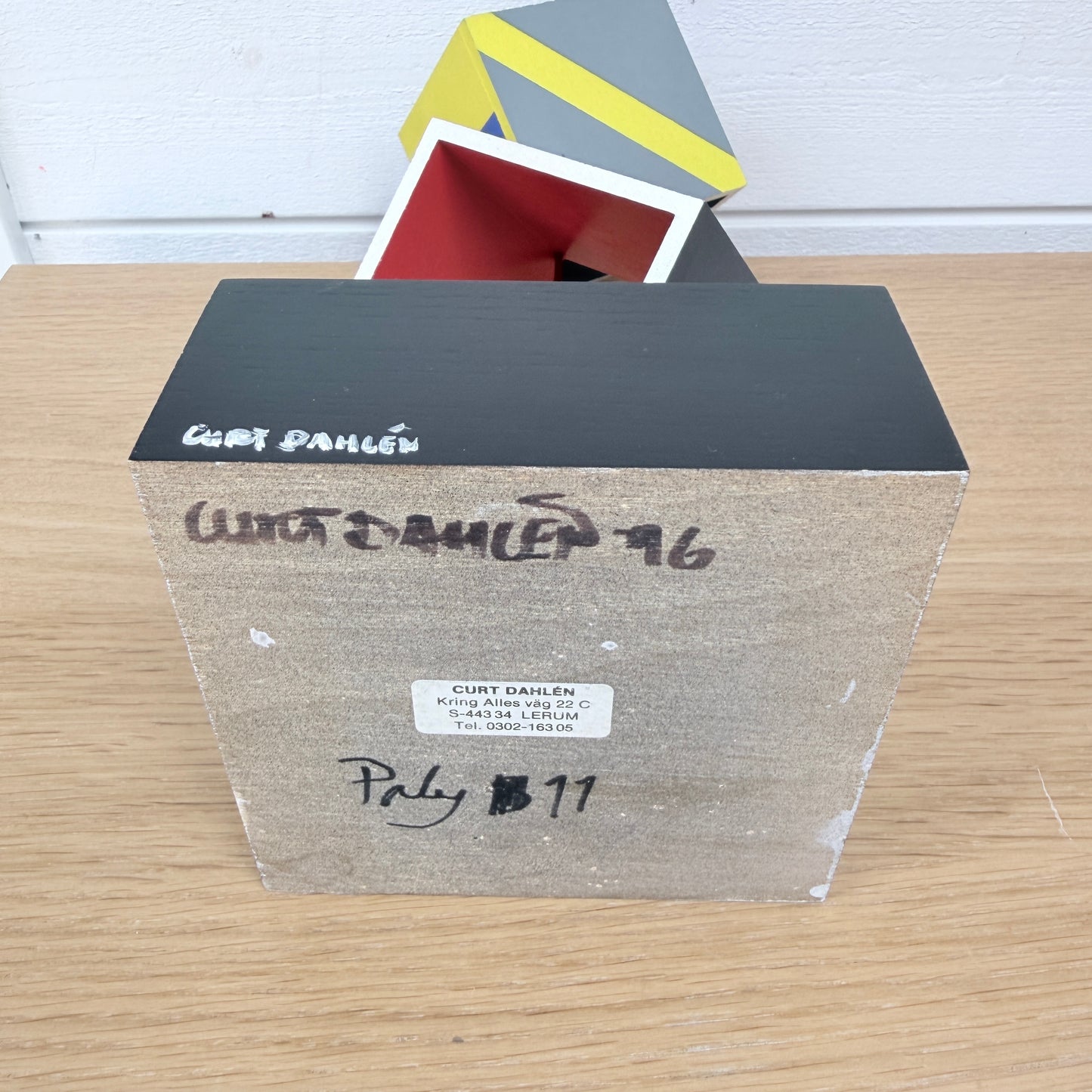 Curt Dahlén, Sweden. Vintage Sculpture. "Poly 11" year 1996. Signed.
