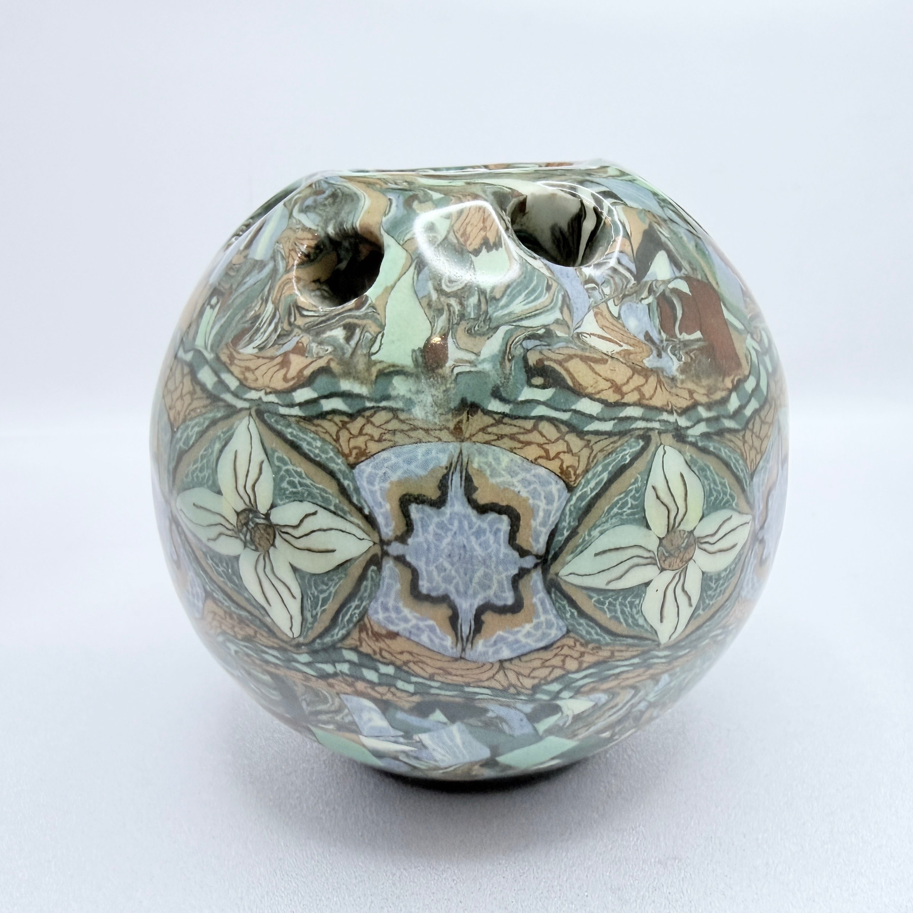 vallauris フランス　JEAN GERBINOヴィンテージ花瓶 Jean Gerbino, Vallauris France. Ceramic Posy Potpourri Vase – T
