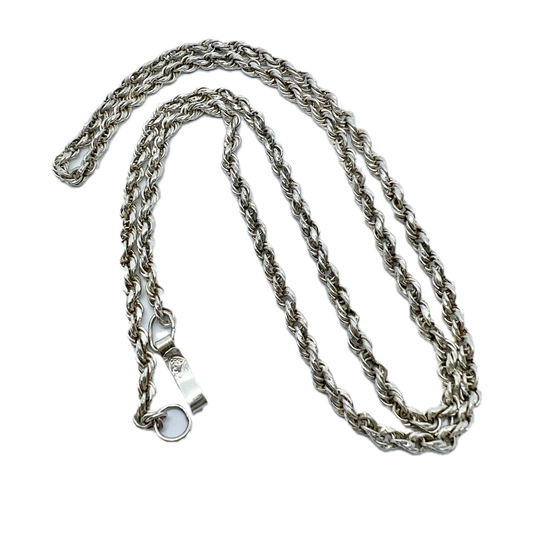 Mexico, c 1950s. Sterling Silver 24inch Chain Necklace.