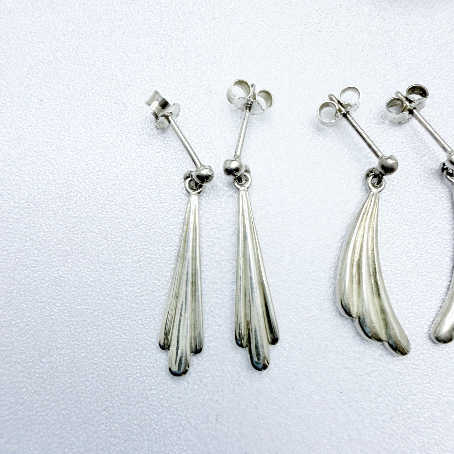 Four Pair of Solid Silver Earrings. Job-lot