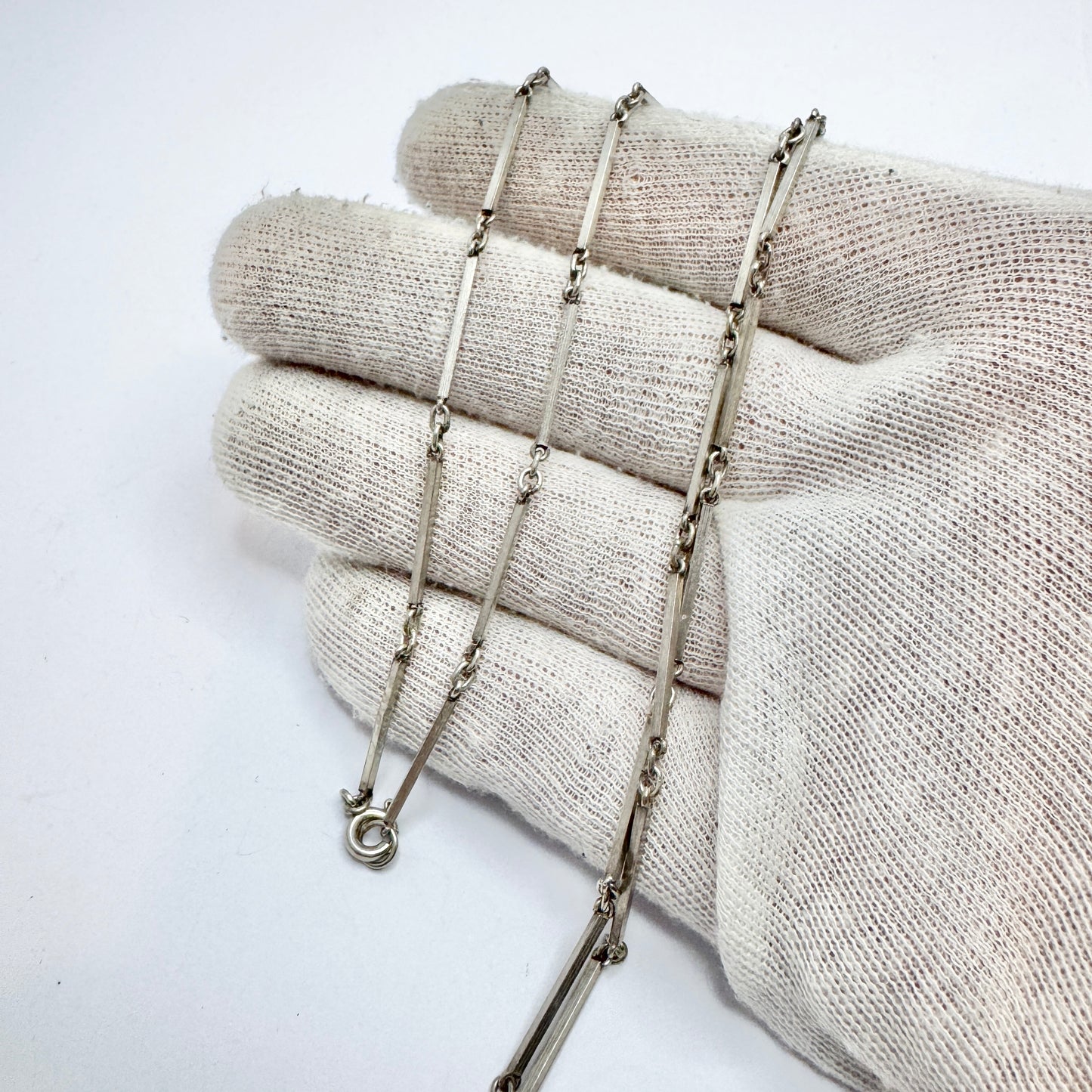 Ateljé Stigbert, Sweden 1948. Vintage Sterling Silver Link Necklace.