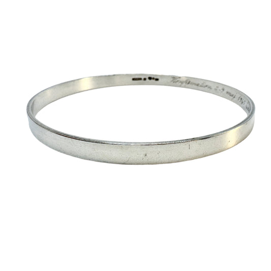 G Dahlgren, Sweden 1964. Vintage Sterling Silver Bangle Bracelet.