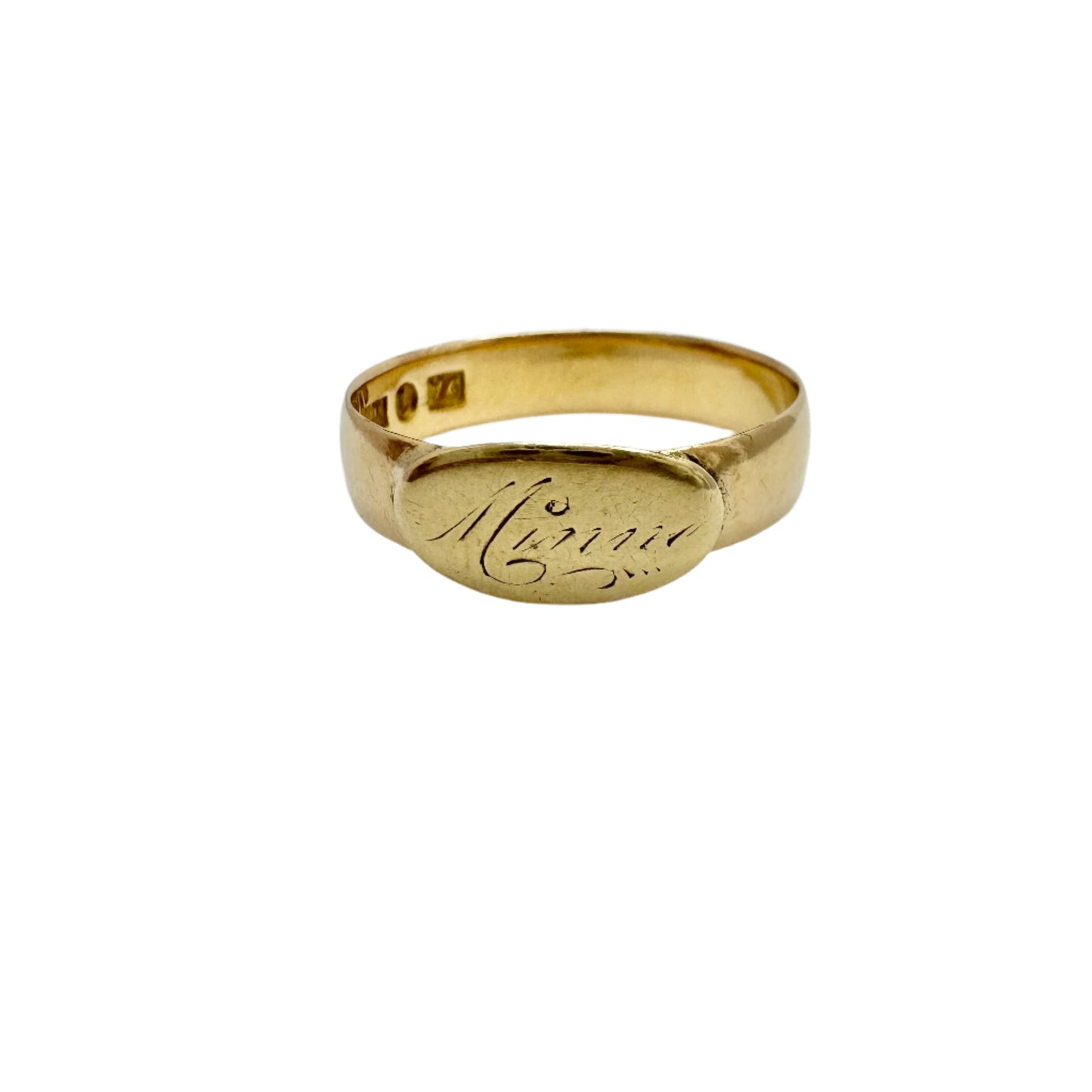 P August Öhman, Sweden 1901. Antique 18k Gold Memory Ring.