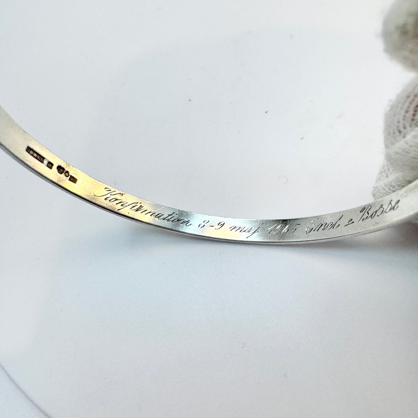 G Dahlgren, Sweden 1964. Vintage Sterling Silver Bangle Bracelet.