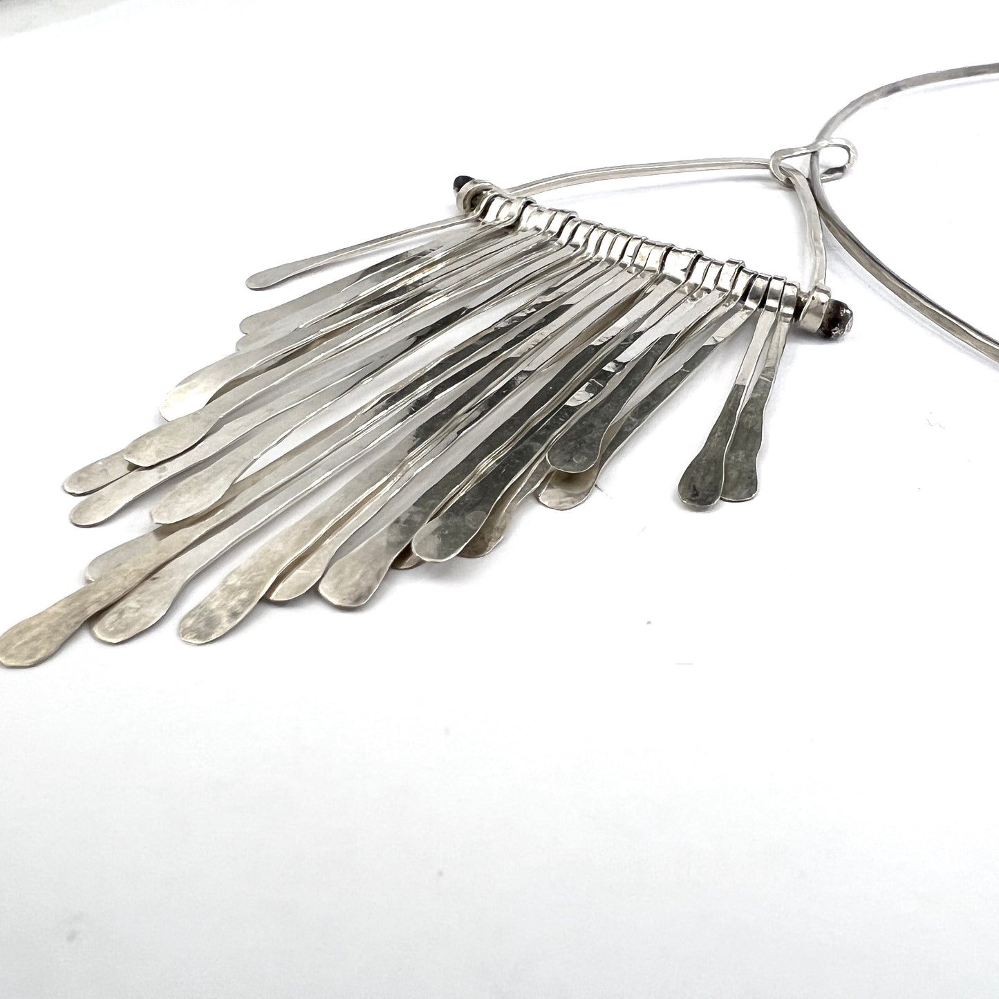 Birgitta Sanitate, Sweden 1973. Vintage Modernist Sterling Silver Pendant Necklace.