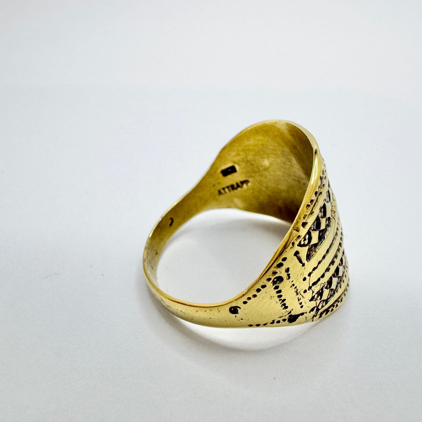 Vintage Sterling Silver Viking Copy Men´s Ring.