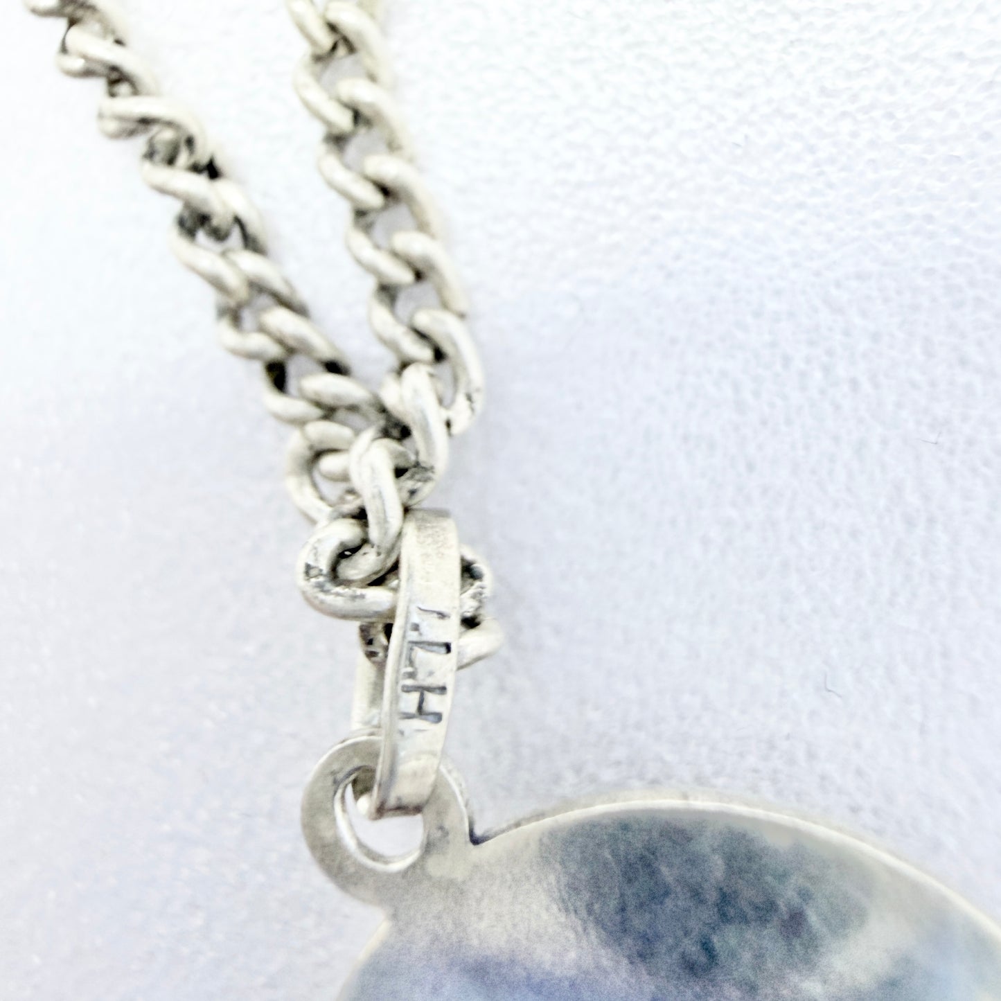 Vintage Solid Silver Zodiac Gemini Pendant Necklace.