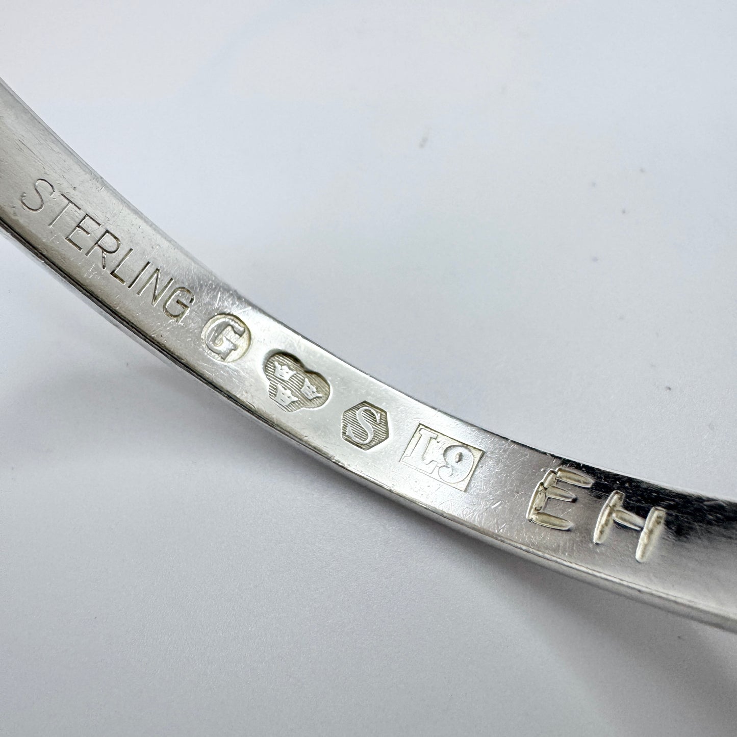 Sweden 1961. Vintage Sterling Silver Moonstone Bracelet Arm Cuff.