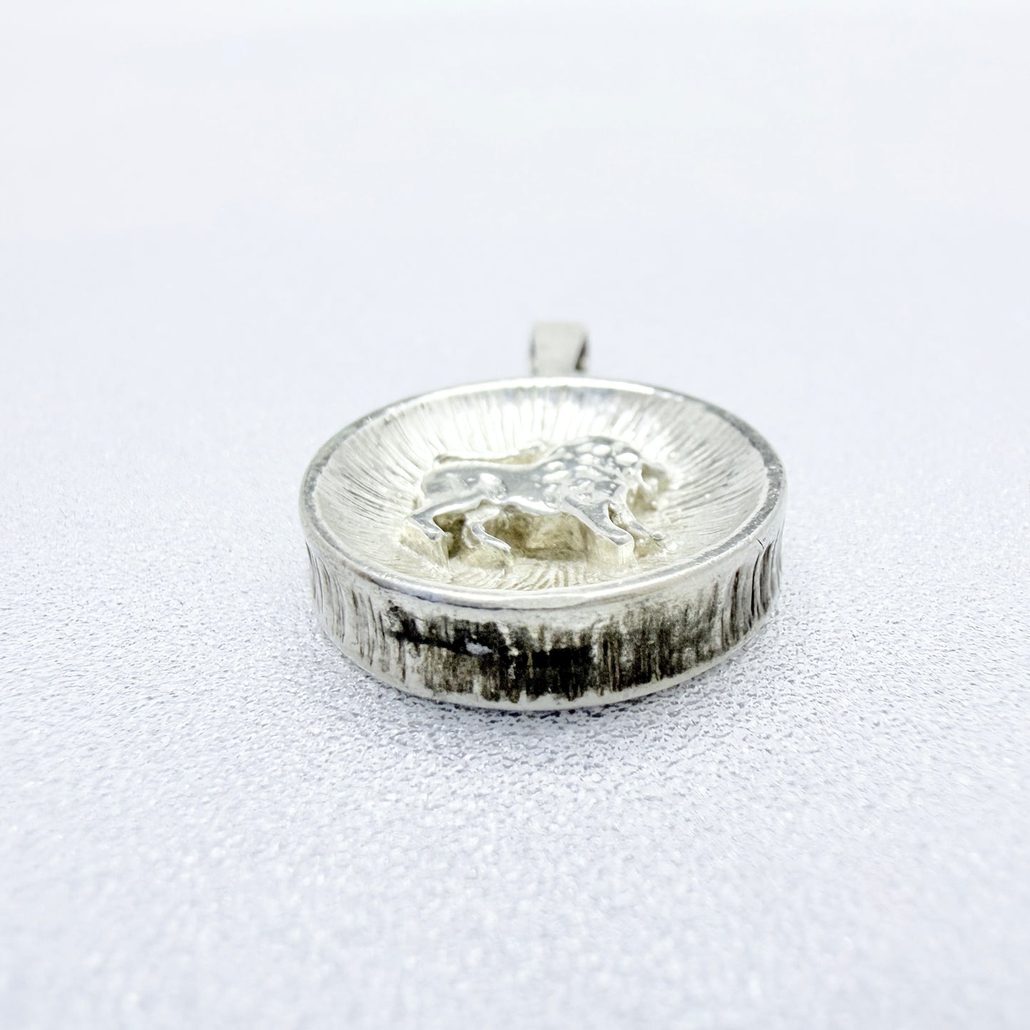Herman Siersbøl, Denmark. Vintage Sterling Silver Zodiac Leo Pendant.