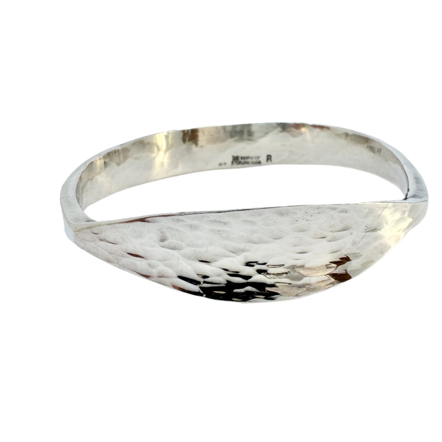 Ragnar Hansen, Norway c 1960s. Vintage Sterling Silver Bangle Bracelet.