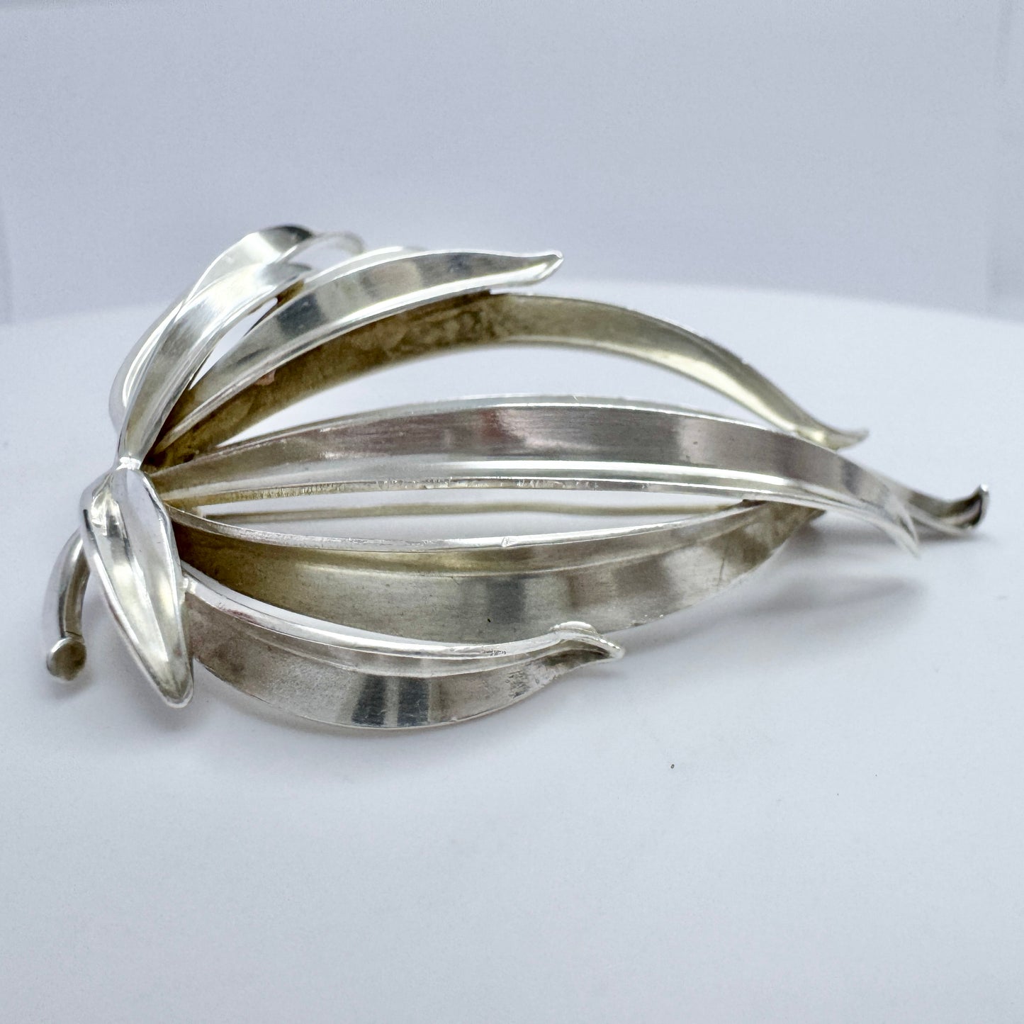 Gertrud Engel for A Michelsen Denmark 1950s. Vintage Sterling Silver Brooch.