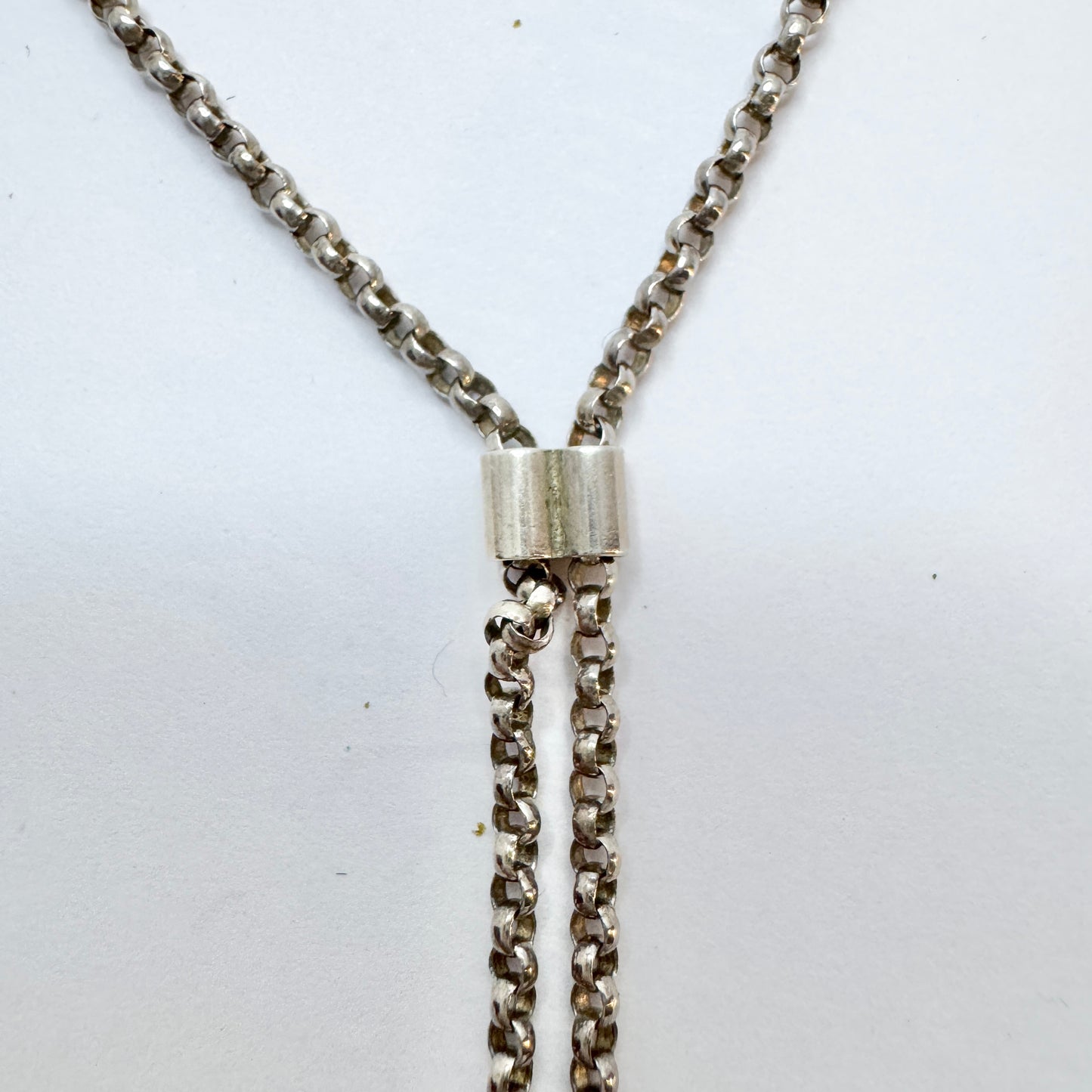 Sweden. Antique Silver 159cm Longuard Chain. Perfect Long Pendant Chain.