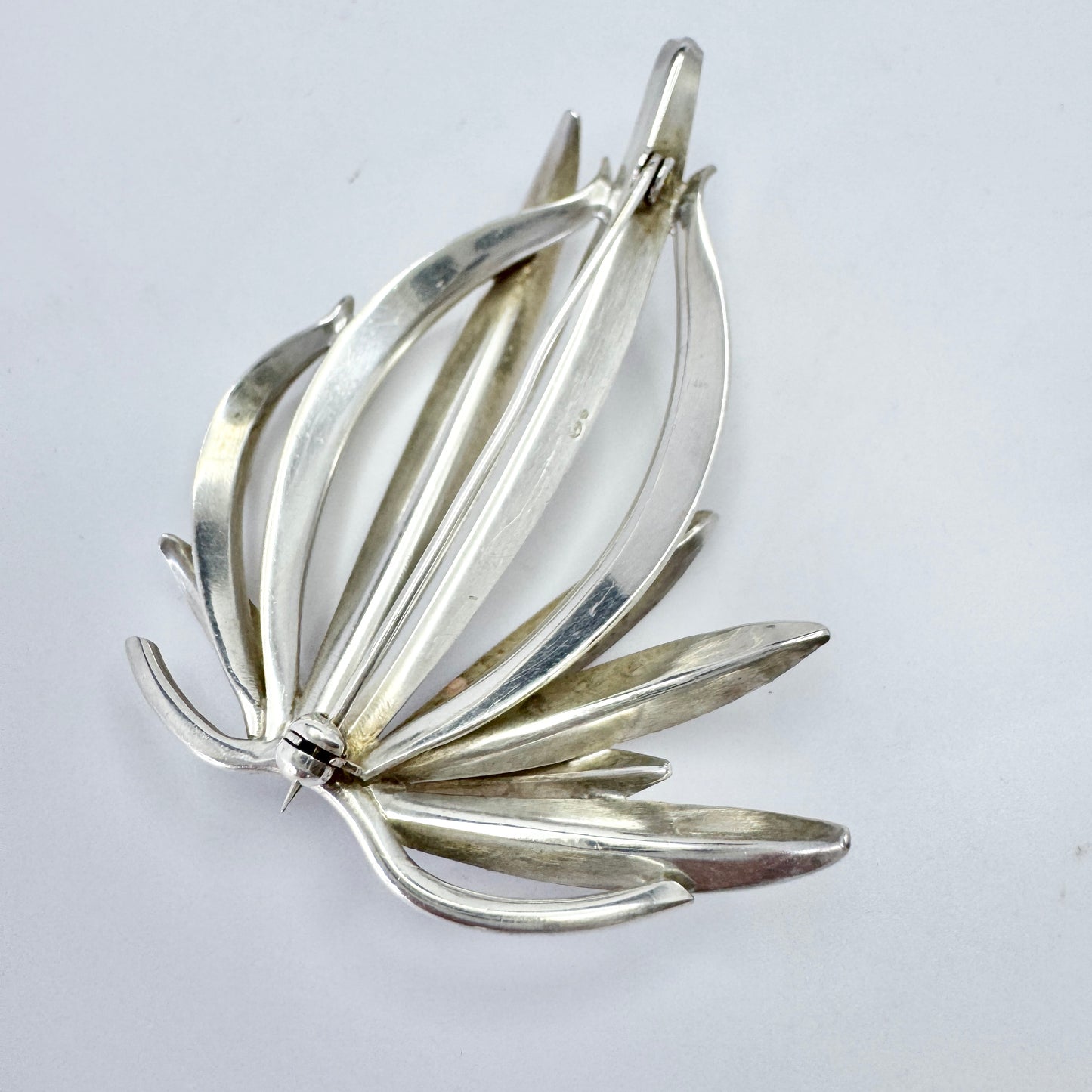 Gertrud Engel for A Michelsen Denmark 1950s. Vintage Sterling Silver Brooch.