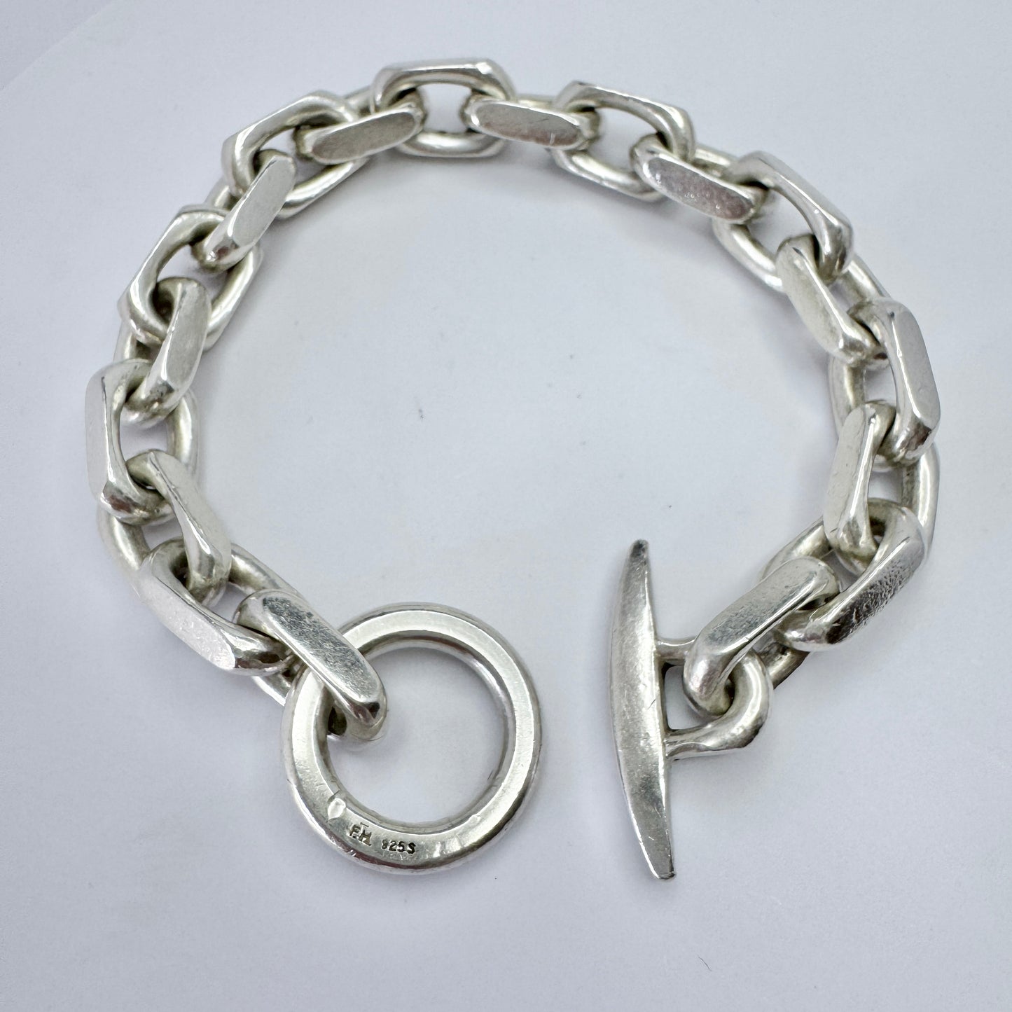 Frantz Hingelberg, Denmark 1958. Chunky Vintage Sterling Silver Bracelet.