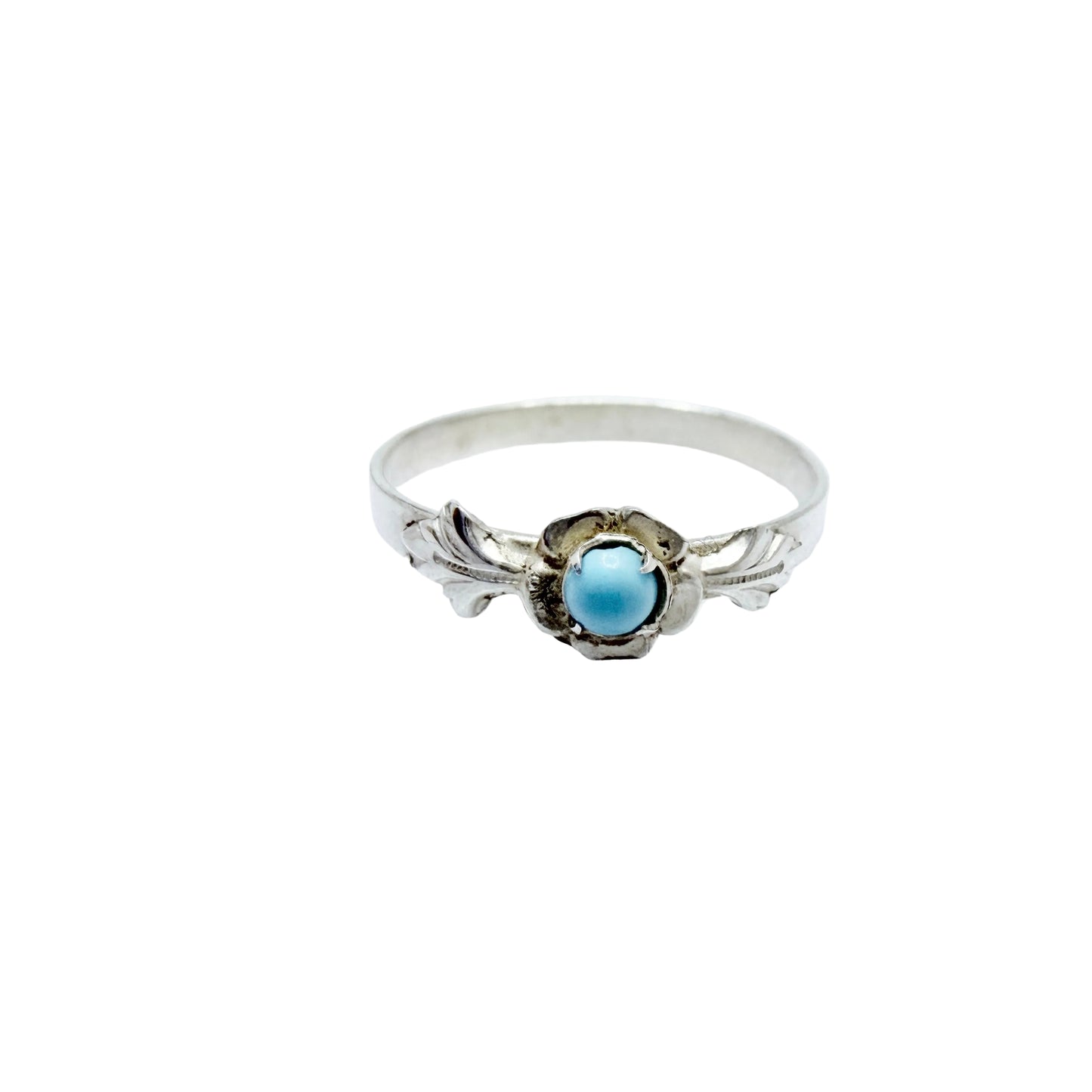 France. Vintage Solid Silver Turquoise Ring