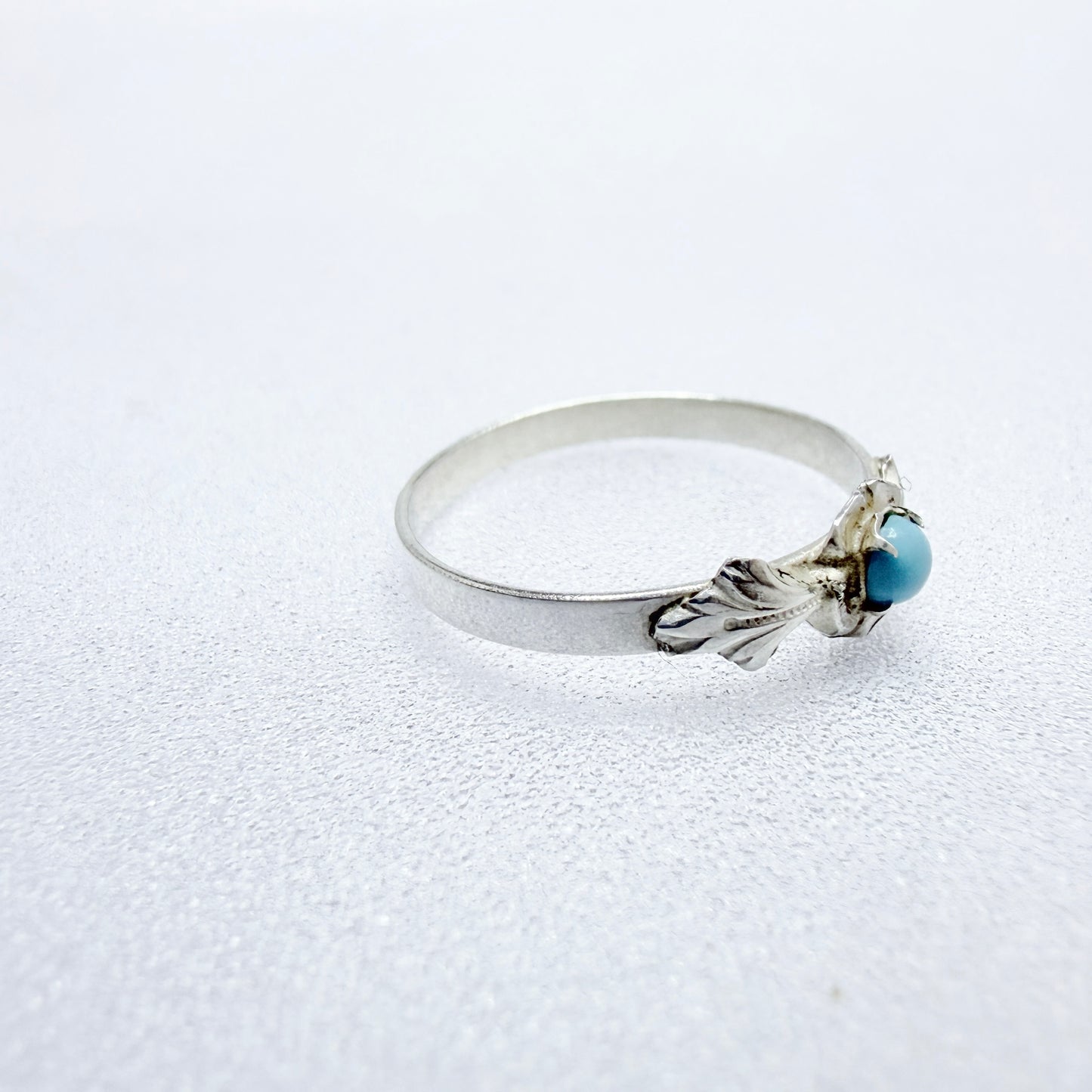 France. Vintage Solid Silver Turquoise Ring