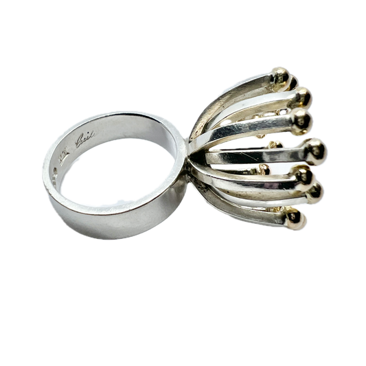 Cecilia Johansson, Sweden 1973. Vintage Sterling Silver Ring. Signed.