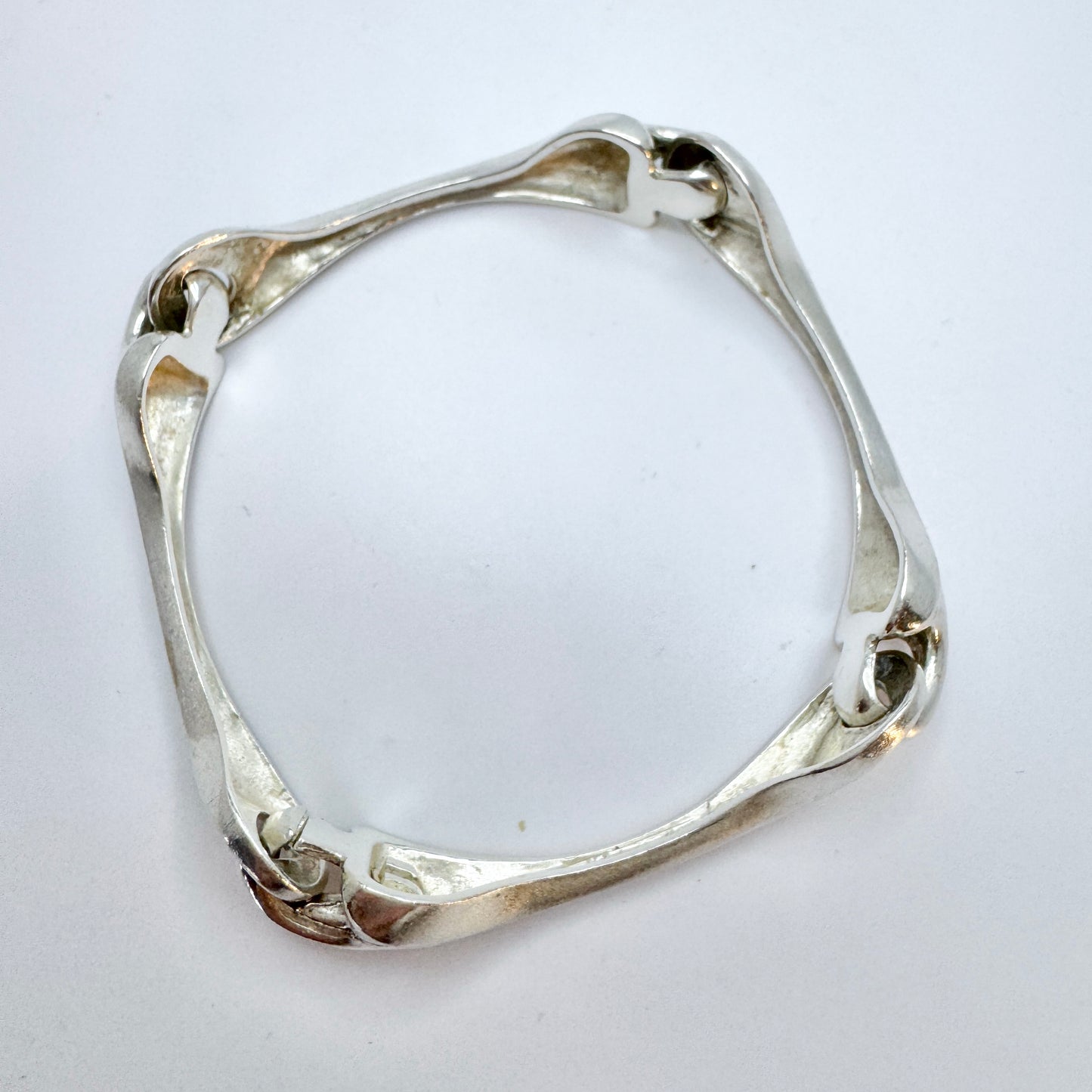 Björn Weckström for Lapponia, Finland 1980. Vintage Sterling Silver Bracelet. Armilla