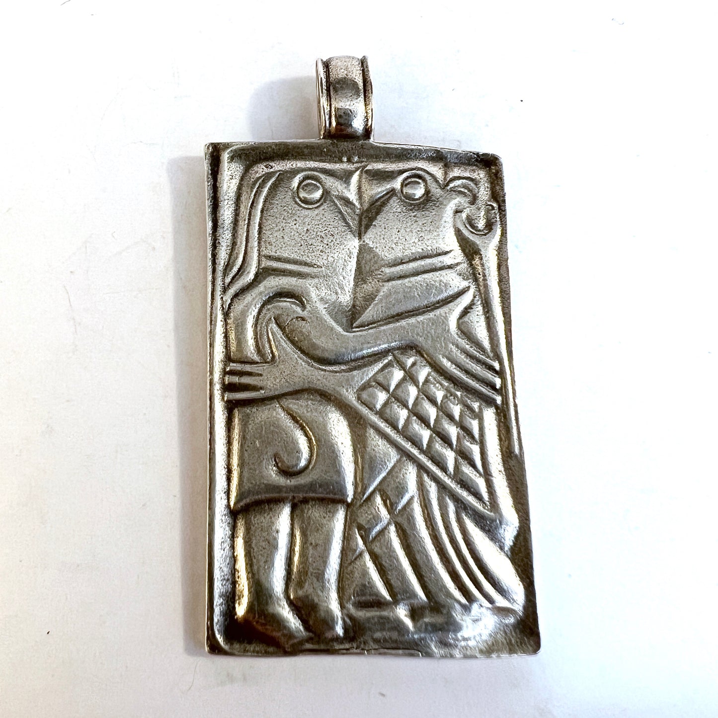 W A Bolin, Stockholm 1976. Vintage Sterling Silver Pendant.