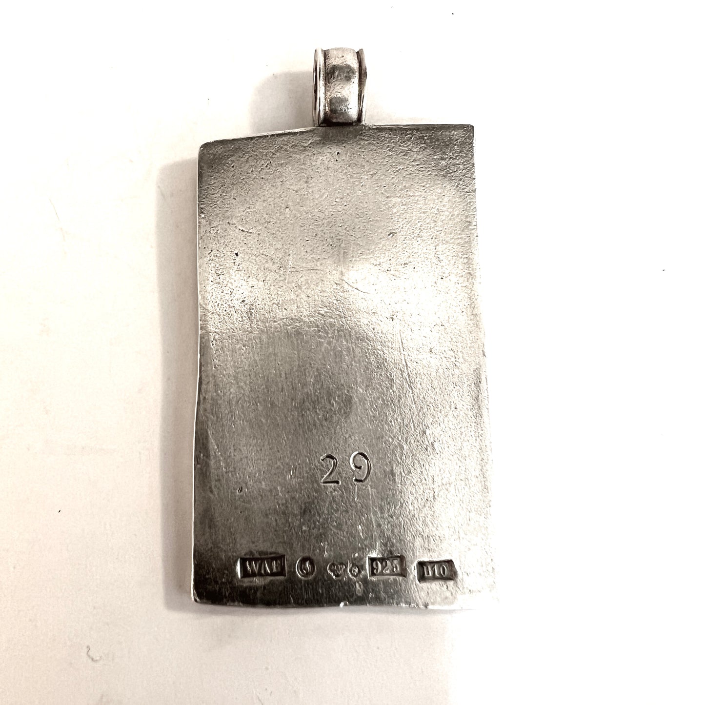 W A Bolin, Stockholm 1976. Vintage Sterling Silver Pendant.