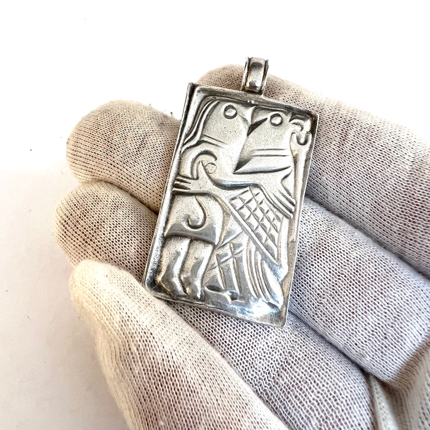 W A Bolin, Stockholm 1976. Vintage Sterling Silver Pendant.