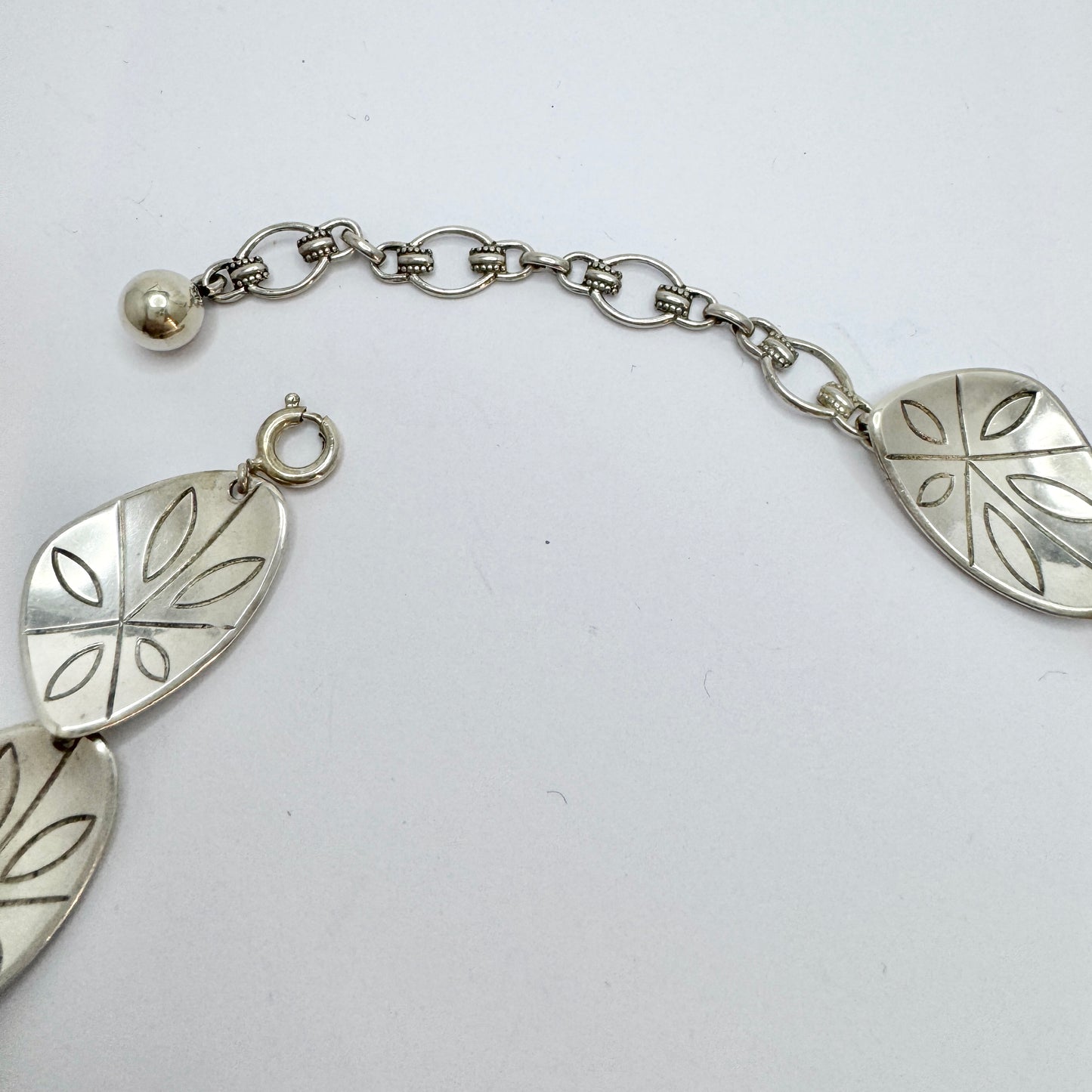 Kaplan, Sweden 1959. Vintage Sterling Silver Amethyst Necklace.