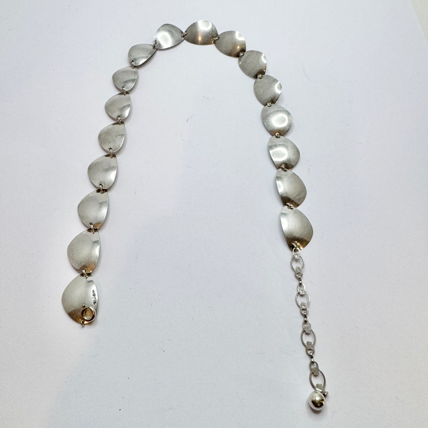 Kaplan, Sweden 1959. Vintage Sterling Silver Amethyst Necklace.