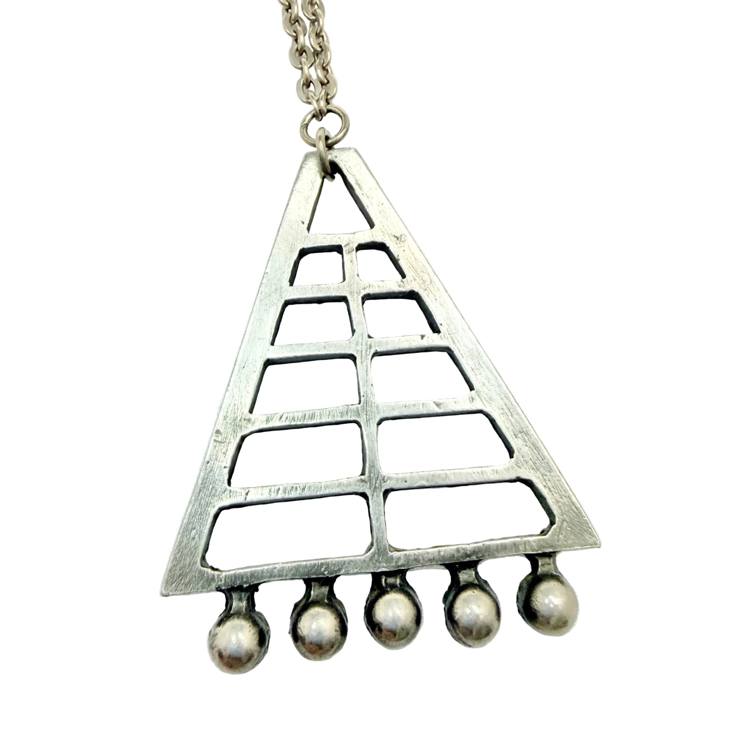 TYR, Sweden 1970s. Large Vintage Pewter Pendant Necklace.