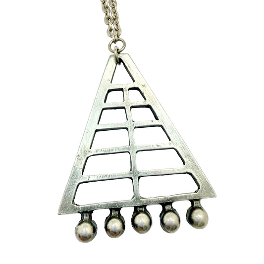 TYR, Sweden 1970s. Large Vintage Pewter Pendant Necklace.
