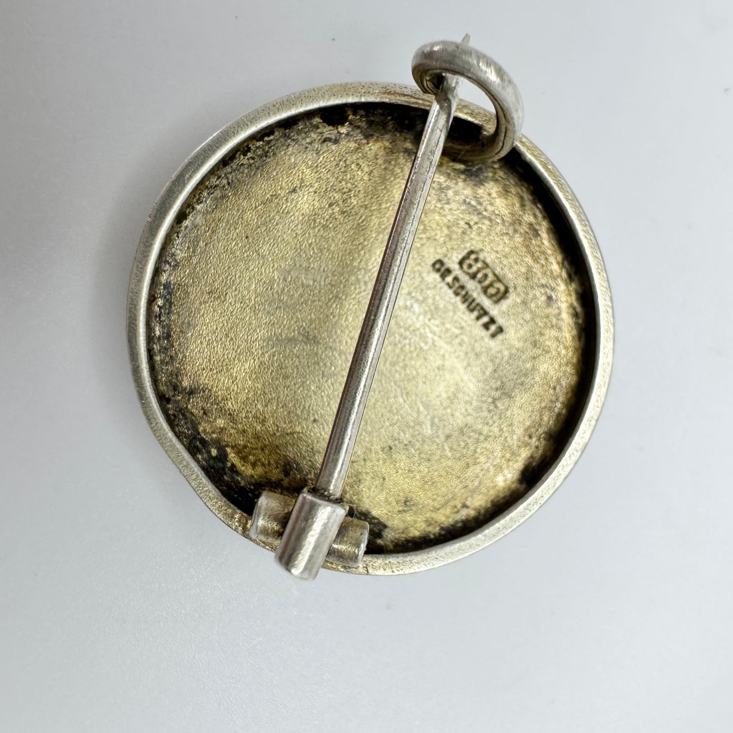 Germany / Austria early 1900s. Antique Solid Silver Enamel Brooch.