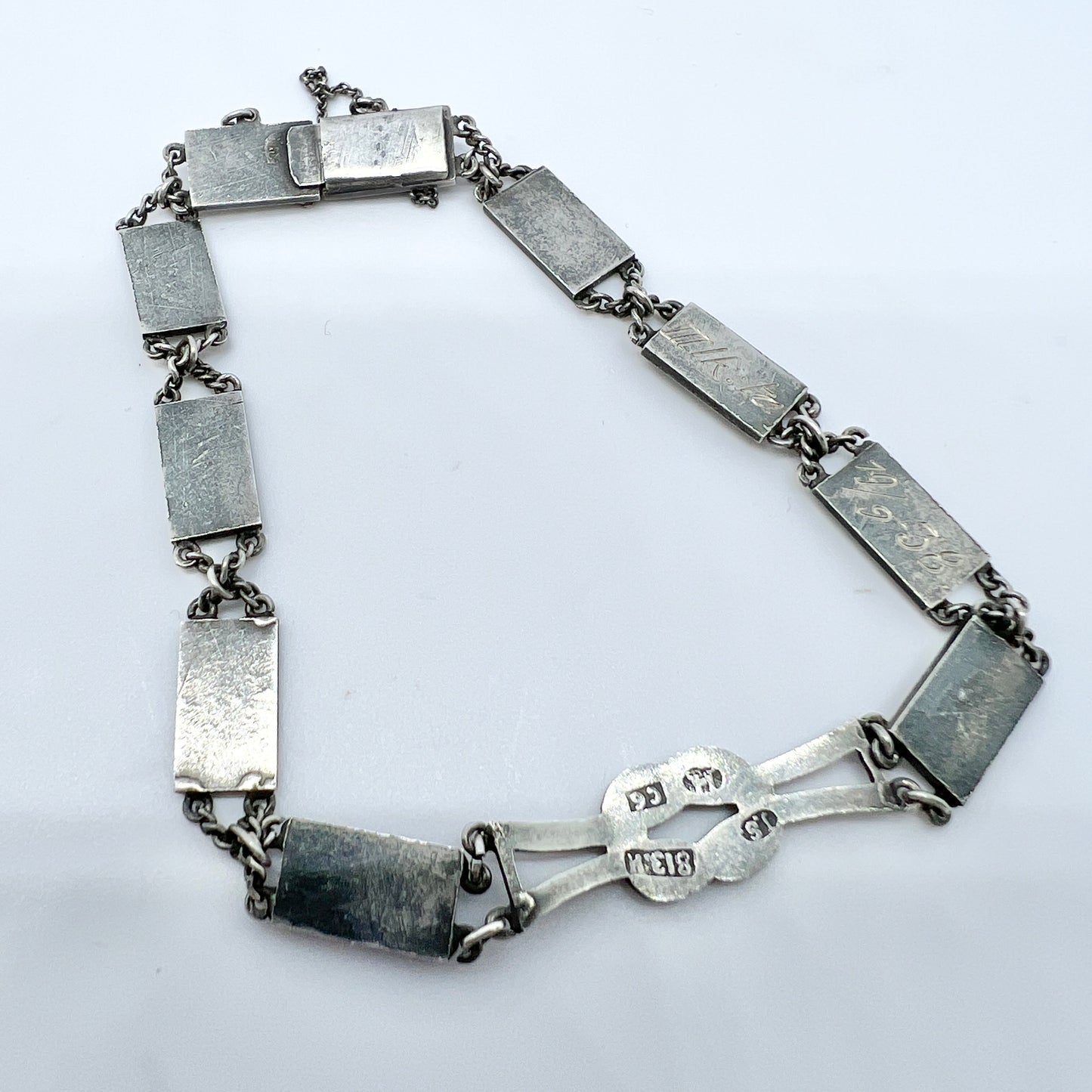 Hjalmar Salo, Finland 1932. Vintage Solid Silver Bracelet.