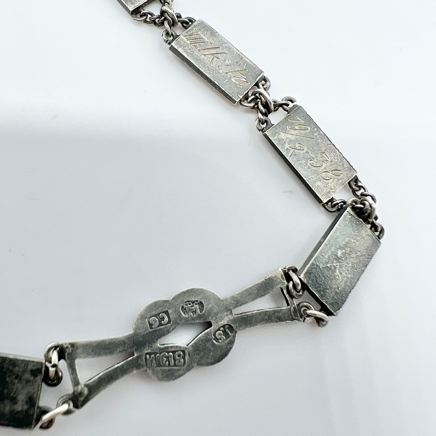 Hjalmar Salo, Finland 1932. Vintage Solid Silver Bracelet.