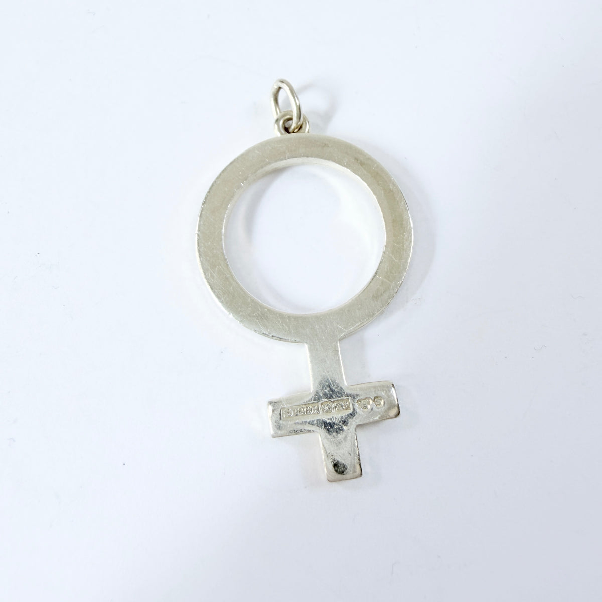 Sporrong, Sweden 1974. Vintage Sterling Silver Venus Women's Liberation Movement Pendant.