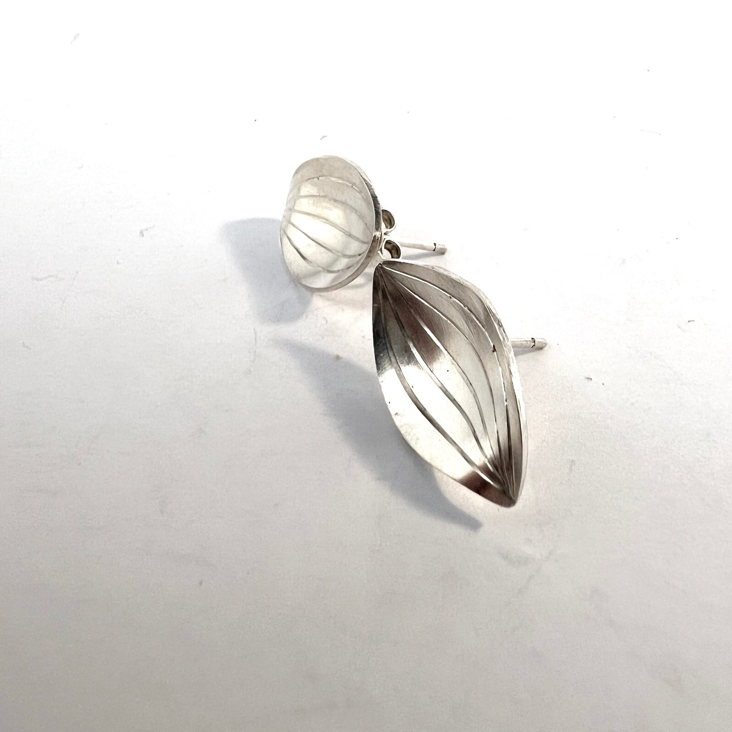 Sigurd Persson for Stigbert, Sweden 1951. Vintage Solid Silver Earrings.